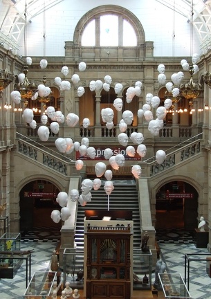 Floating Heads - Sophie Cave (6936 visits) Floating Heads installation by Sophie Cave at Kelvingrove museum, Glasgow